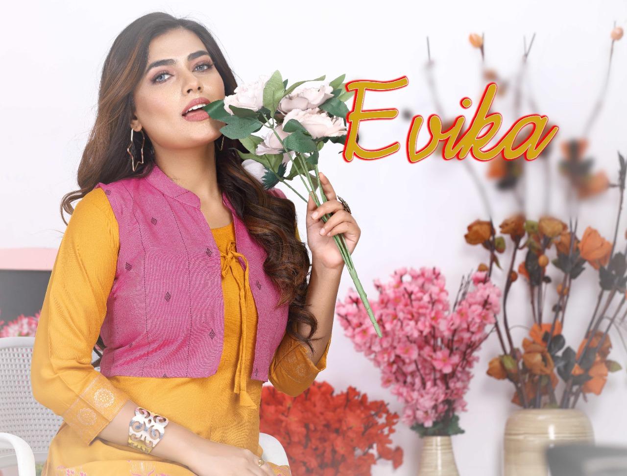 Golden Evika 1 New Latest Fancy Wear Kurti With Jacket Collection